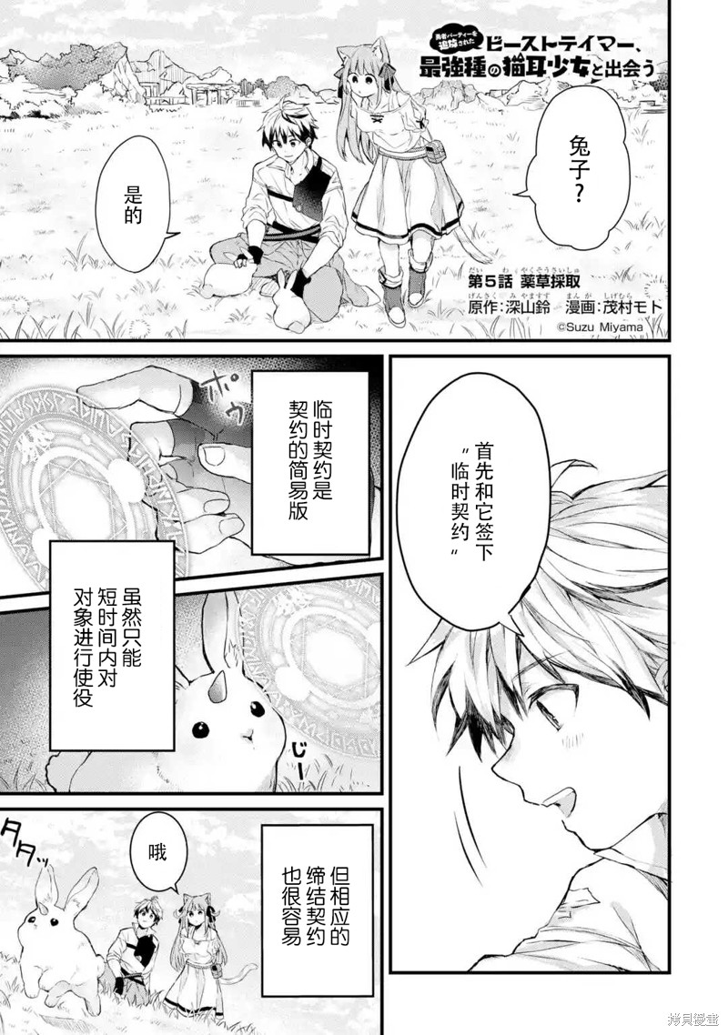 被勇者队伍开除的驭兽使、邂逅了最强种的猫耳少女漫画05话